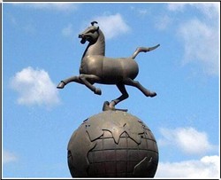 景区标志铜马雕塑