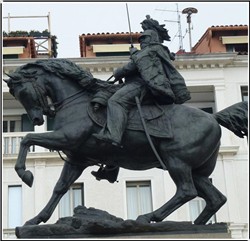 骑马人物铜雕塑