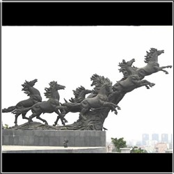 城市景观铜马雕塑