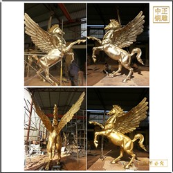 大型铜飞马摆件铸造