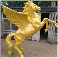 大型带翅膀铜马雕塑