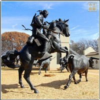 园林骑马人物铜雕塑